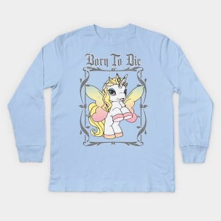 Born To Die / Existentialist Meme Design Kids Long Sleeve T-Shirt